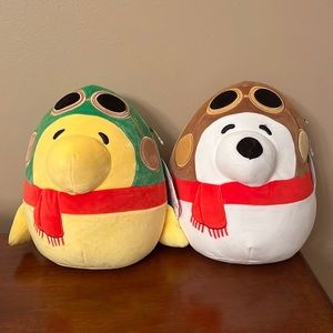 Squishmallows Original Peanuts Snoopy and Aviator Woodstock 2-Pack Plush